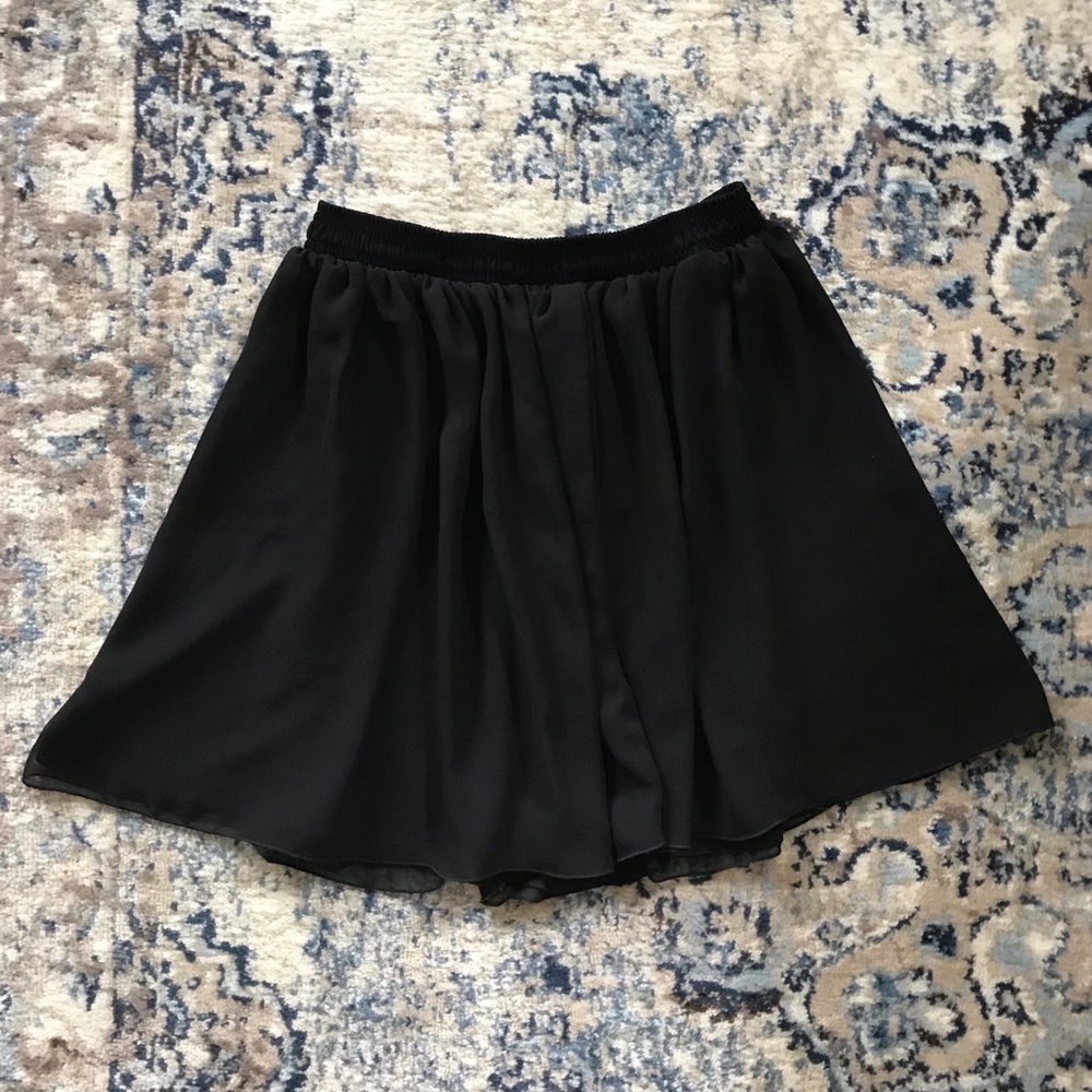 American apparel black skater skirt